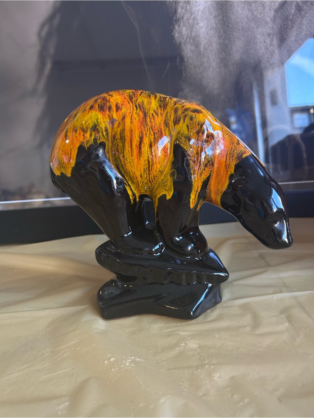 Blue Mountain Pottery copper glazed bear
